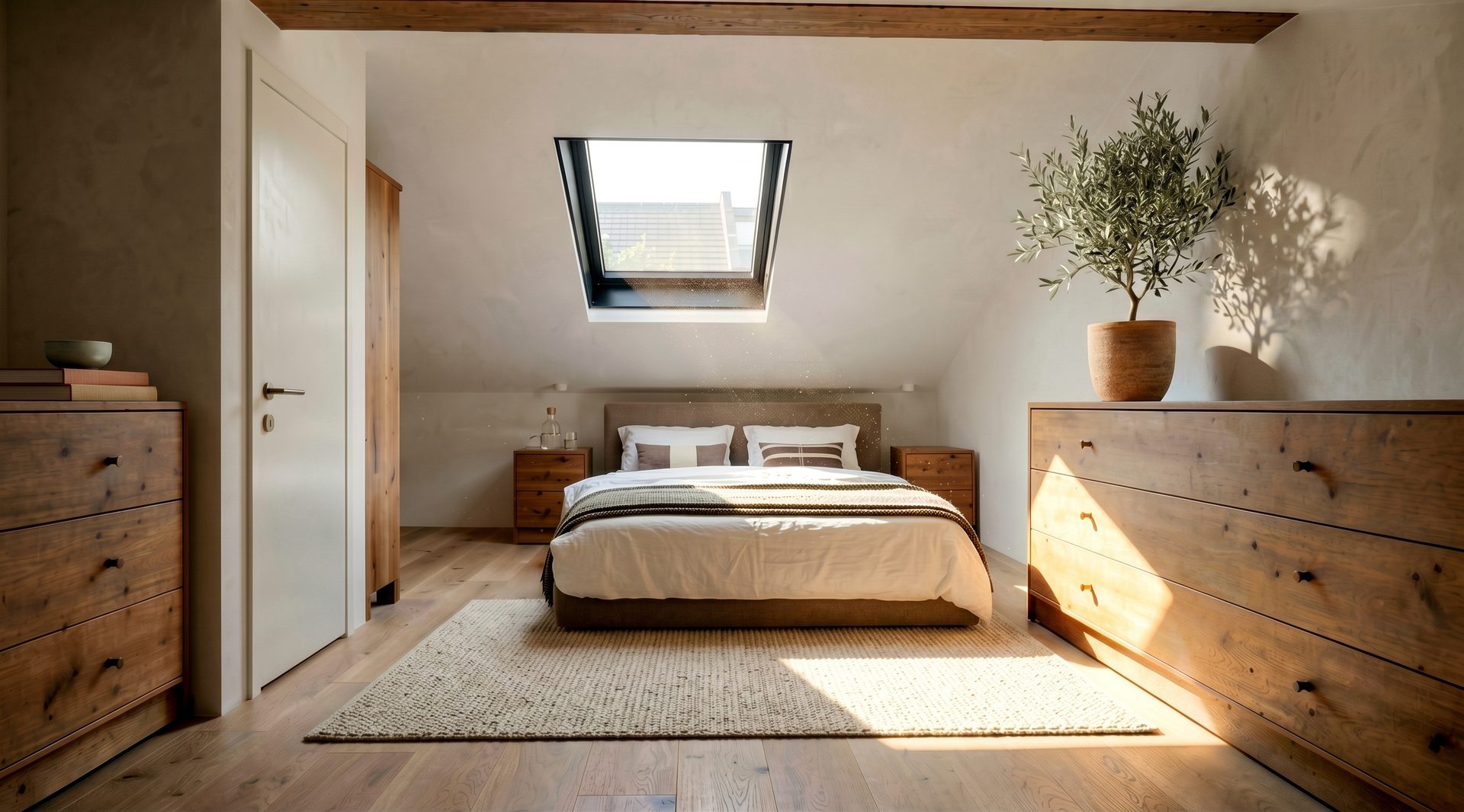 Chambre sous combles avec fenêtre de toit, Groupe C